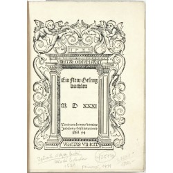 Ein New Gesengbuchlen MDXXXI