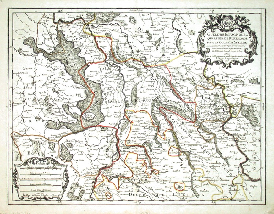 Gueldre Espagnole - Alte Landkarte