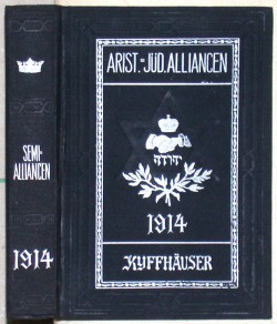 Semigothaisches Genealogisches Taschenbuch ari(st)okratisch-jüdischer Heiraten mit Enkel-Listen (Deszendenz-Verfolgen). - Old prints, rare books and bibliophile books for sale