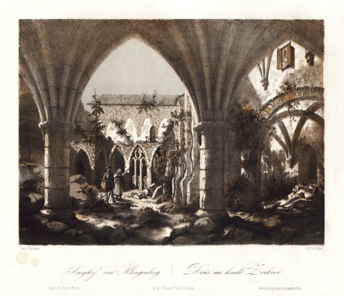 Burghof von Klingenberg. Dvůr na hradě Zvíkově