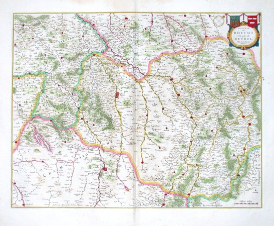 Dioecese de Rheims et le pais de Rethel - Alte Landkarte