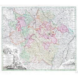 Lorraine - Mappa Geographica in qua Ducatus Lotharingiae et Barr ut et Episcopatuum Metens. Tullens. Verdunens