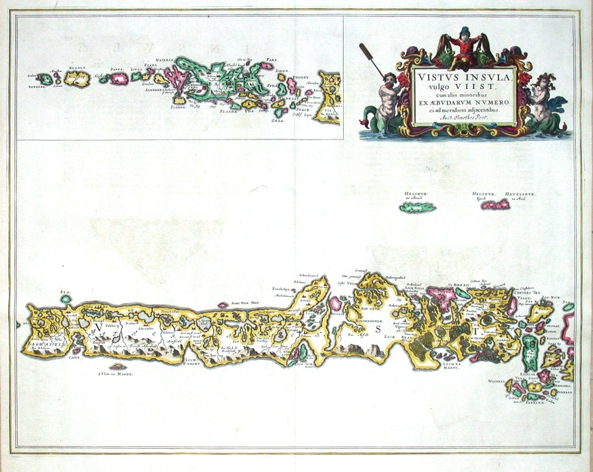 Vistus Insula, vulgo Uiist - Stará mapa
