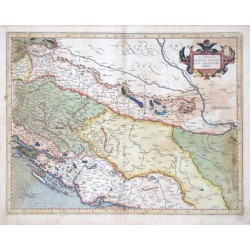 Slowenien, Croatien - Sclavonia, Croatia, Bosnia cvm Dalmatiae parte, Kupferstich Karte, Mercator, 1585