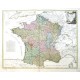Karte von Frankreich Nach Casini und Julien - Alte Landkarte