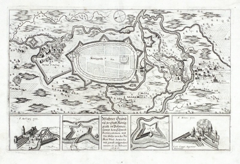 Wahrer Grundriß der Statt Königgrätz in Böhmen