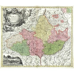 Moravia Marchionatus in sex Circulos divisus