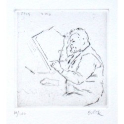 Portrait of Slevogt Zeichend