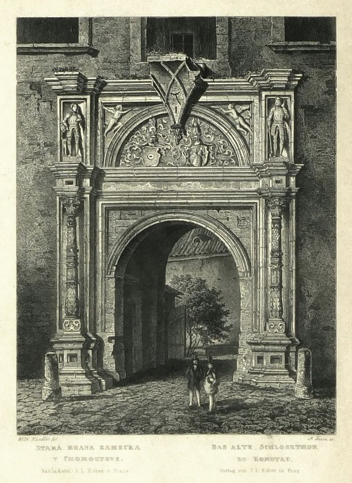 Stará brana zamecka v Chomutove. Das alte Schlossthor zu Komotau