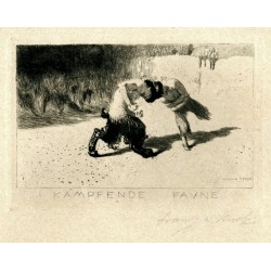 Kämpfende Faune