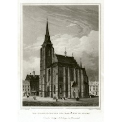 Die Stadtkirche und das Rathhaus in Pilsen