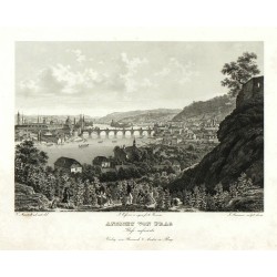 Ansicht von Prag Fluss-Aufwärts