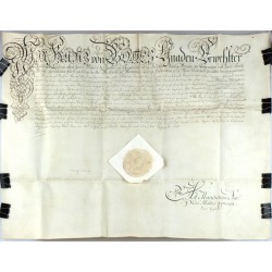 Franz Stephan von Lothringen - Dekret mit Unterschrift
