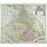 Mappa Geographica Regnum Bohemiae cum Adiuntis Ducatu Silesiae, et Marchionatib. Moraviae et Lusatiae repraesentans