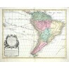 South America - America meridionalis, copperplate map, Lotter, 1760