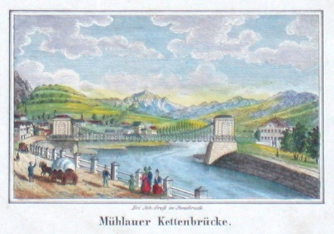 Mühlauer Kettenbrücke - Staré mapy na prodej