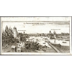 Die Franckfurther Brücke über den Mayn gegen Oosten anzusehen