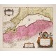 Lacus Lemanni locorumque circumiacentium accuratissima descriptio - Alte Landkarte
