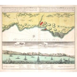 Topographica Repraesentatio Barbarici Portvs et Vrbis Mvnita Oran vna cvm  - Wahrhaffte Abbildvng der Barbariscen Vestvng