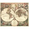 Map of the World - Orbis Terrarum Nova et Accuratissima Tabula, copperplate engraving, Visscher, 1658