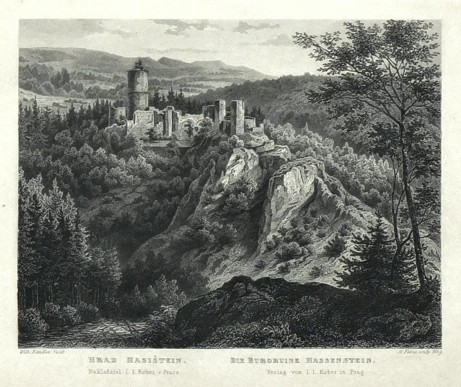 Hrad Hasištein. Die Burgruine Hassenstein