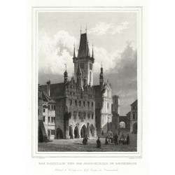 Das Rathhaus und die Stadtkirche in Leitmeritz