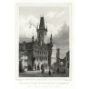 Das Rathhaus und die Stadtkirche in Leitmeritz