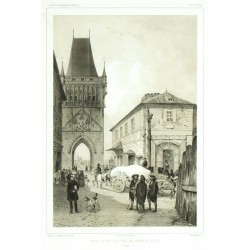 Vue de la Porte du Pont de la Vieille Ville a Prague
