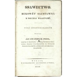 Ssawectwo. Rukowět saustawná k poučenj wlastjmu