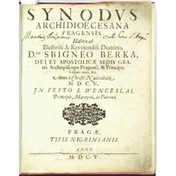 Synodus Archidioecesana Pragensis ... MDCV