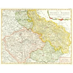 Carte von Boehmen, Maehren, Schlesien und Lausitz