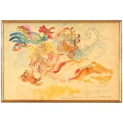 Grigorij Musatov - kresba tužkou a malba akvarelem