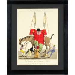 Milord Pouf montant à cheval