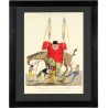 Milord Pouf montant à cheval