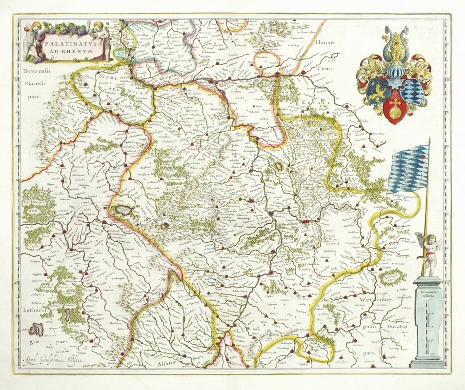 Palatinatus ad Rhenum - Rheinland-Pfalz - Karte - Blaeu - 1634