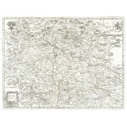 Bohemia - Čechy - mapa Čech - mědiryt, Merian, 1650