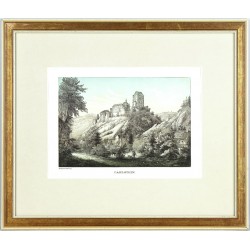 Karlštejn - Carlstein - litografie, 1855