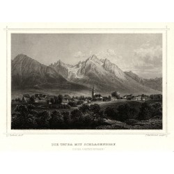 Veľký Slavkov, Tatry, Die Tatra mit Schlagendorf, ocelorytina, 1860