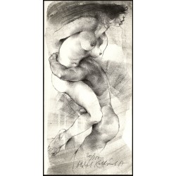 Oldřich Kulhánek - Ex libris Petr Hovorka - erotické exlibris, litografie, 1987