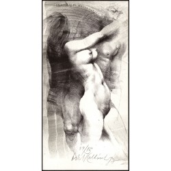 Oldřich Kulhánek - Ex libris Ph. Mr. Iva Horská  - erotické exlibris, litografie, 1987