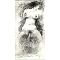 Oldřich Kulhánek - Ex libris František Nový  - erotické exlibris, litografie, 1987