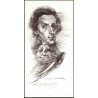 Oldřich Kulhánek - F. Chopin - Ex libris E. Gebauer - exlibris, litografie, 1985