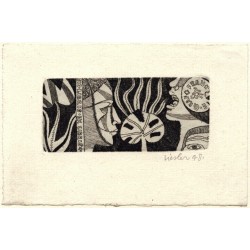 Josef Liesler, Exlibris Frau E. Graf, lept, 1948