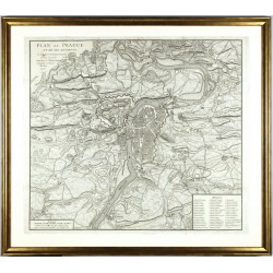 Plán Prahy - Plan de Prague et ses environs - Jaillot, 1757