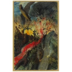 Kamil Lhoták - původní malba - kombinovaná technika - Oceánem světelných roků - 1963