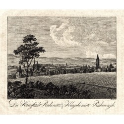 Rakovník - Die Kreisstadt Rakonitz, mědirytina, Hyllos, 1820