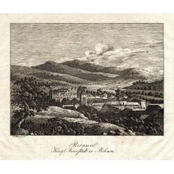 Beroun - Beraun Königl. Kreisstadt in Böhmen, mědirytina, Hyllos, 1820