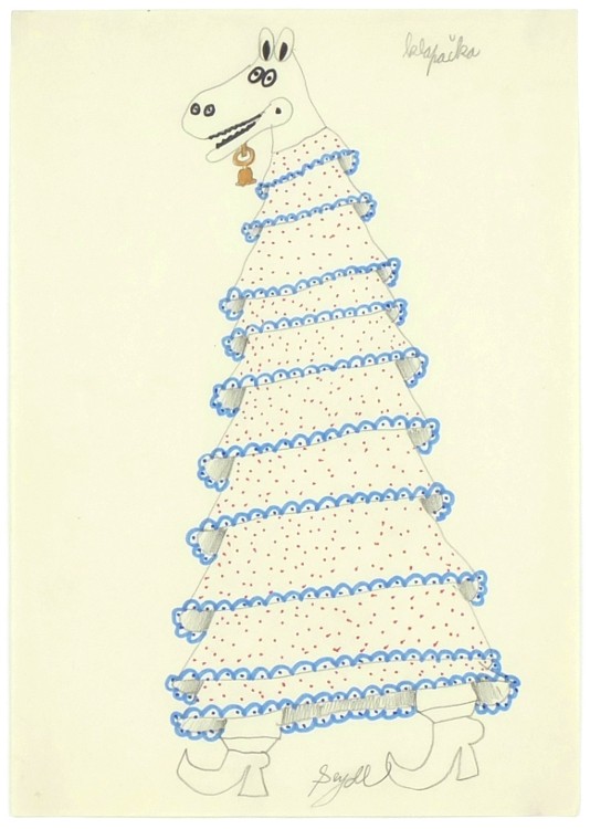 Zdenek Seydl - Klapačka, kresba tužkou a fixem