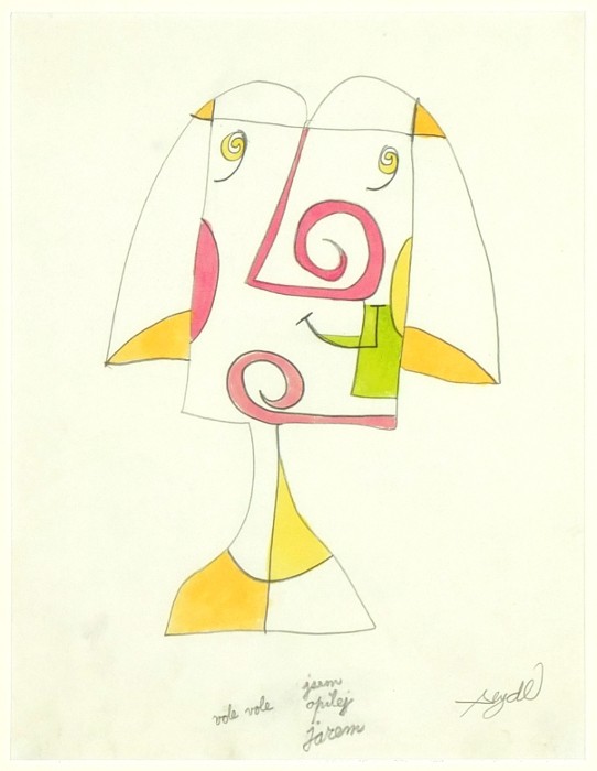 Zdenek Seydl - kresba tužkou a akvarel