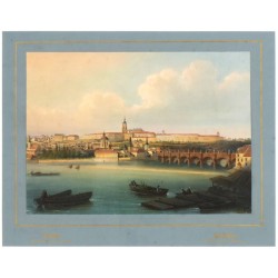 Praha. Malá Strana a Hradčany. Prag. Kleinseite und Hradschin - litografie, Haun, 1860